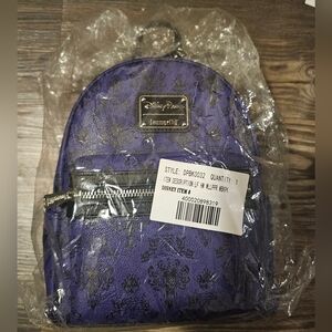 NWT Loungefly Disney Parks Haunted Mansion Wallpaper Mini Backpack